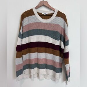Madewell Striped Pocket Pullover Sweater